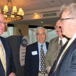 Kevin Dahill speaks with Gerard Durney, executive vice president and chief operating officer of Bon Secours Charity Health System after presentation to RBA members.