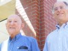 Phil Feiner, left, with his son Paul outside Greenburgh Town Hall.