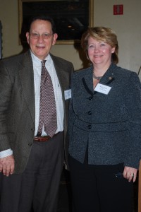 Herb Oringel, chairman of the Northern Westchester Energy Action Consortium, and Peekskill Mayor Mary Foster.