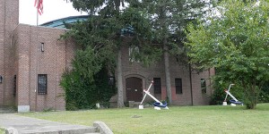 The former naval armory on East Main Street in New Rochelle. 