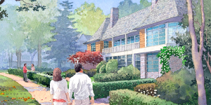 An artist”™s rendering of condominiums planned at Brynwood Golf & Country Club in Armonk