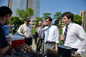 2.Mayor Noam Bramson samples the wares at the Downtown Grand Market in New Rochelle. Photo courtesy of SUSA Designs