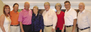 From left, event co-chairs Michele Geller, John Zanzarella, William F. Flooks Jr., Mary K. Spengler, James P. O'Toole, Jennifer Watts, Larry Dix and Jack Geoghegan.