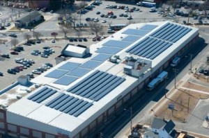 Stamford Twin Rinks is powered in part by a 306-kilowatt solar system, which produces 25 percent of the electricity used by the facility. The project received a $1.5 million grant from the Connecticut Clean Energy Fund. Photo courtesy of Solar Connecticut.