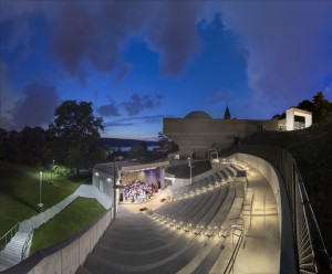 The new $4 million amphitheater at the Hudson River Museum.