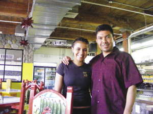 Yadira Jimenez and Adelo Ramirez at the new restaurant Pollos Al Carbon in Port Chester.