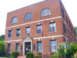 Rye Town Hall on Pearl Street.