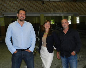 Allie J. Gamble, Lena DiGenti and Shawn M. Skehan of Plan B Burger in the former Fairfield Post Office building that will house the chain”™s next restaurant this fall.