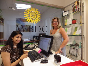 Louise Lisboa, WBDC operations specialist, left, and Karen Ham, finance manager.