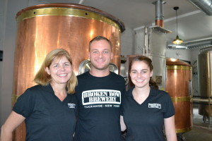 "A true brew family," Kathy LaMothe, Michael LaMothe and Kasey LaMothe.