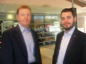 Robert Vail, left, and Gregory Vail at their newly renovated Vail Buick GMC dealership in Bedford Hills.