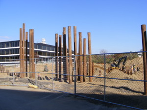 A view of the Regeneron construction site.