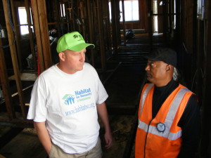 Habitat for Humanity of Westchester's Jim Killoran, left, and Seshadri Venkatachari in Breezy Point.