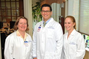 Left, Breast Center medical director Dr. Barbara Ward, Smilow Cancer Hospital, Greenwich Hospital Campus; reconstructive surgeon David Greenspun; and breast surgeon Laura Lazarus.