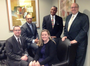 From left, Byrke Sestok, Christopher O. Titcombe, Christina Maurillo, Las Morrison, Peter Scarlato, financial services representatives at the Barnum Financial Group, who are lending their expertise and support to the Westchester Philharmonic.