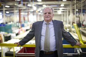 White Plains Linen President Bruce Botchman stands inside the factory that provides laundry services and linen supplies to more than 2,500 restaurants in the tristate area.