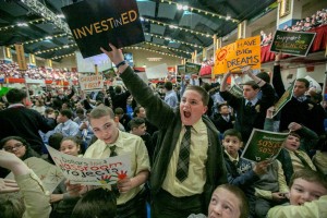 Area students rally in support of education tax credit bill. Photo byPhil-Kamrass