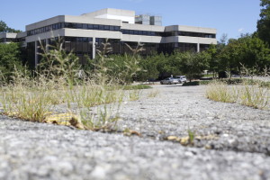 A parking lot along 3 Westchester Park Drive. Photo by Bob Rozycki