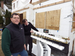 Chris Murphy, left, and Sean Murphy on Shore Road.