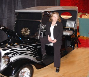 Diane Ferretti and a l934 Ford Phaeton Street Rod designed for a New Orleans client.