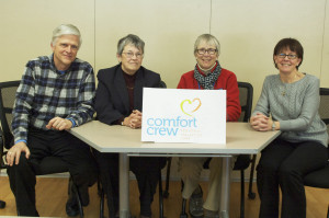 From left, Bruce Page, Comfort Crew volunteer and bereavement coordinator; Mary Spengler, Hospice & Palliative Care of Westchester executive director; and Stephanie Ewen and Nancy Caputi, both Comfort Crew pediatric palliative care coordinators.