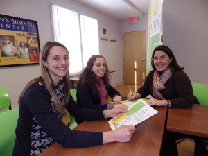 From left, the WBDC”™s Caroline Simmons, program specialist; Megan Wormser, office assistant; and Kimberly Cranston-DeSousa, senior manager of programs and project director.