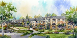 An artist”™s rendering of The Residences at Hampshire. After the village rejected a rezoning at Hampshire Country Club, this proposal is off the table.