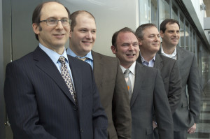 From left, Gary Breitbart, director of Growth Advisory Services, The Business Council of Fairfield County; Jon Parrella, president and CEO, ESCO Advisors; David Campbell, CEO, FedTax/TaxCloud; Jeff LaCava, founder and CEO of Totalhousehold.com; and Andrew Boer, CEO and founder, Moveable Media.