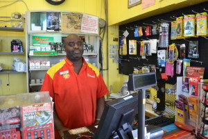 Randy Ward, attendant at a Shell gas station in Tarrytown.