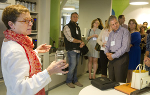 Katherine Kern of Comradity speaks during the program. Photo by Lindsay Perry