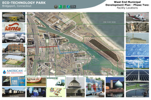 A map of Bridgeport's plan for green jobs on the city's West End.