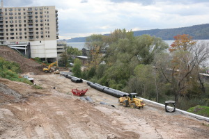 The construction site of River Tides at Greystone.