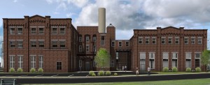 An architect”™s rendering of the Lace Mill redevelopment in Kingston.