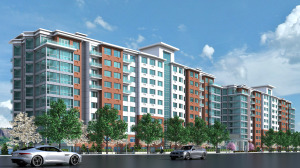 A rendering of the 10-story, twin-towered River Tides at Greystone complex in Yonkers.