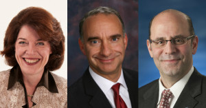 From left, United Bank's Maureen Hanley-Bellitto, senior vice president, Bill Crawford, CEO, and Joe Antonios, vice president.