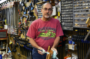 Craftsman Glenn DiCocco at work in his shop, housed in a former diner on Route 9 in Wappingers Falls. Photo by Bob Rozycki