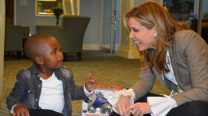 Hannah Storm with Prince Phakathi, a patient with the Hannah Storm Foundation.