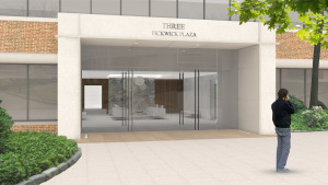 An architect”™s rendering of planned renovations at Pickwick Plaza.