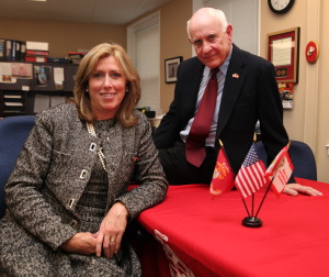 Susan H. Boulhosa and Edmond J. Boran of the Marine Corps-Law Enforcement Foundation. Photo by John Golden