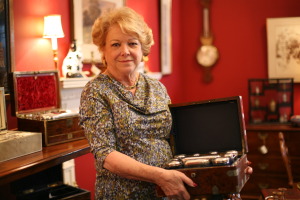 Sally Kaltman, owner of Sallea Antiques. Photo by Crystal Kang