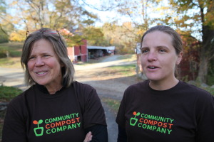 Eileen Banyra, left, and Noa Simons, principals of Community Compost Co. in New Paltz. Photo by John Golden 