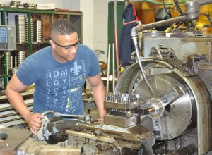 Bridgeport resident Chris Frank, a 2013 graduate of HCC”™s advanced manufacturing program.