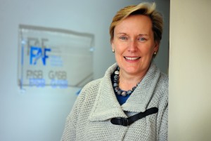 Terri Polley, president and CEO of the Financial Accounting Foundation, at the organization's office in Norwalk. Photo by Autumn Driscoll