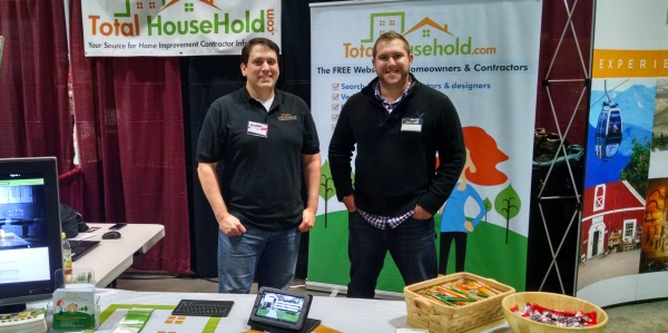 TotalHousehold's Bill Manos, left, and Tony Gallucci at a home show.