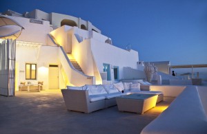 The White Hotel on the Greek isle of Santorini, as captured by Sommers.