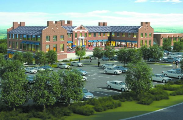 An architectural rendering of the planned redevelopment of the Boyce Thompson property on North Broadway in Yonkers.