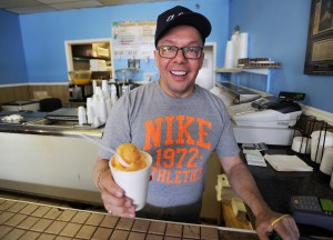 Eduardo Reyes, owner of El Coquito on Bridgeport”™s East Side, said he does not think the Steel Point development will increase his business greatly. Photo by Brian A. Pounds