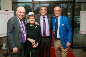 From left, Mitchells Chairman Jack Mitchell; Darlene Krenz, a patron supporting the foundation; Stuart Marcus, president and CEO, St. Vincent's Health Services; and Bill Mitchell.