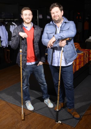 Store manager Tucker Roulx Pope, left, and Casablanca Polo partner Andrew Seibert in the Greenwich store. Photo by Bob Rozycki