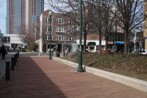 Anderson Plaza, at the intersection of North Avenue and Anderson Street, is one of the New Rochelle spaces targeted as pop-up shop sites. Photo by Danielle Brody